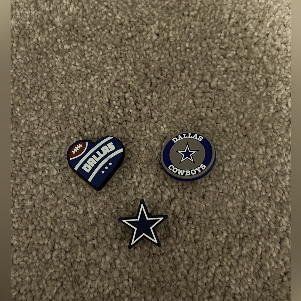 Dallas Cowboys Charms 3Set Crocs Brand New